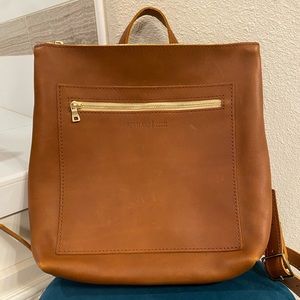 Portland leather goods honey tote backpack